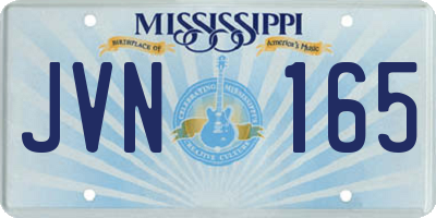 MS license plate JVN165