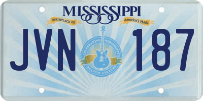 MS license plate JVN187