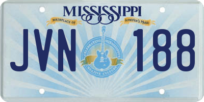 MS license plate JVN188