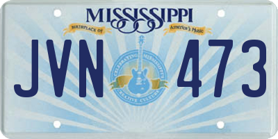 MS license plate JVN473