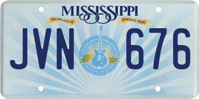 MS license plate JVN676