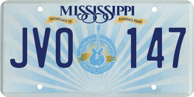 MS license plate JVO147