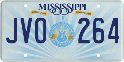 MS license plate JVO264