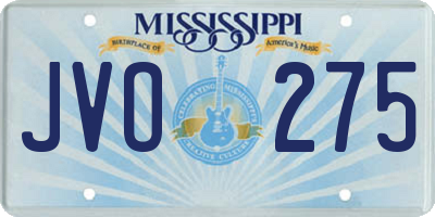 MS license plate JVO275