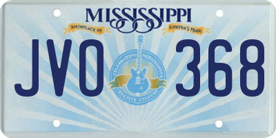 MS license plate JVO368