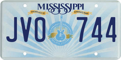 MS license plate JVO744