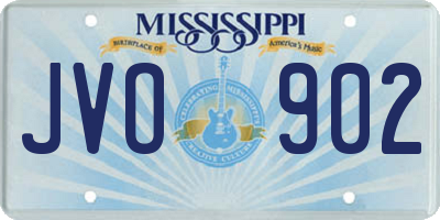 MS license plate JVO902