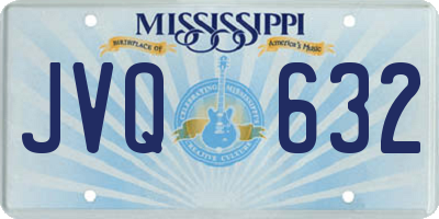MS license plate JVQ632