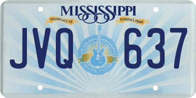 MS license plate JVQ637