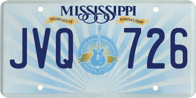MS license plate JVQ726