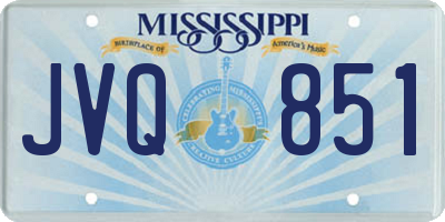 MS license plate JVQ851