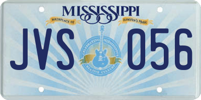 MS license plate JVS056