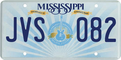 MS license plate JVS082