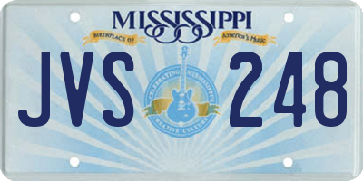 MS license plate JVS248