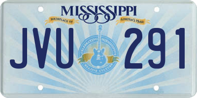 MS license plate JVU291