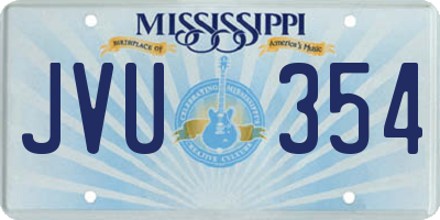 MS license plate JVU354