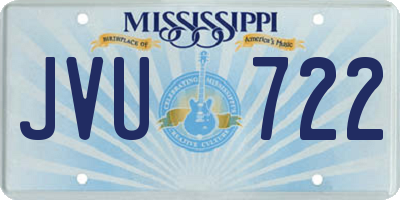 MS license plate JVU722