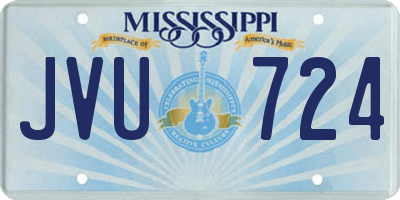 MS license plate JVU724