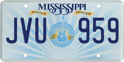 MS license plate JVU959
