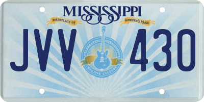 MS license plate JVV430