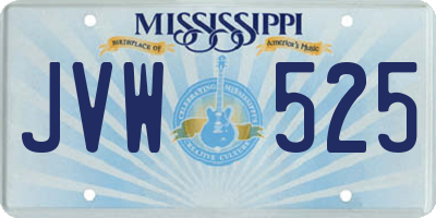 MS license plate JVW525