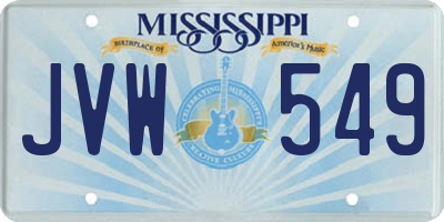 MS license plate JVW549