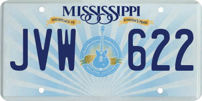 MS license plate JVW622