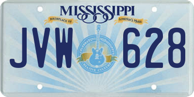 MS license plate JVW628