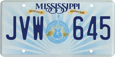 MS license plate JVW645