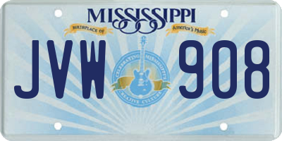 MS license plate JVW908