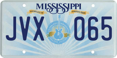 MS license plate JVX065