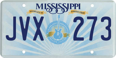 MS license plate JVX273