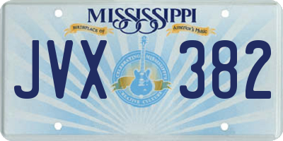 MS license plate JVX382