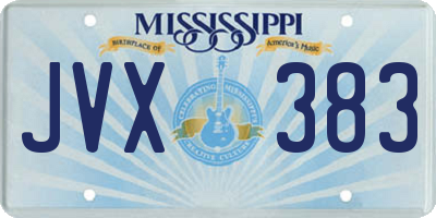 MS license plate JVX383