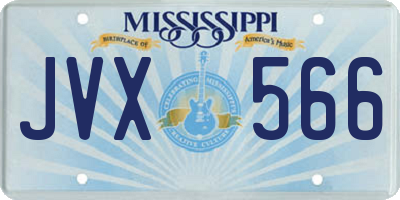 MS license plate JVX566