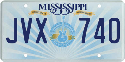 MS license plate JVX740