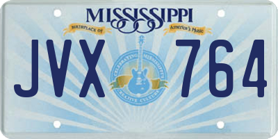 MS license plate JVX764