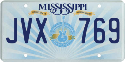 MS license plate JVX769