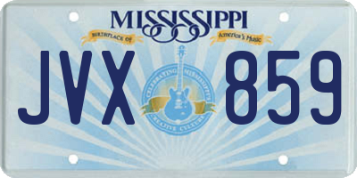 MS license plate JVX859