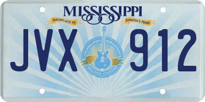 MS license plate JVX912