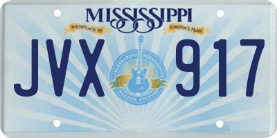 MS license plate JVX917