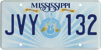 MS license plate JVY132