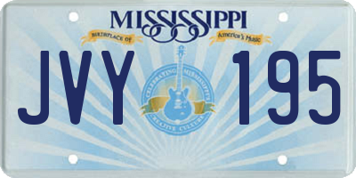 MS license plate JVY195