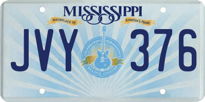 MS license plate JVY376