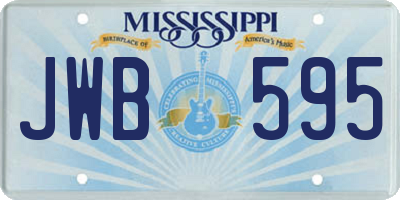 MS license plate JWB595