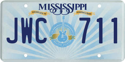 MS license plate JWC711
