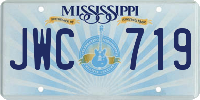 MS license plate JWC719