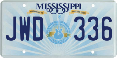 MS license plate JWD336
