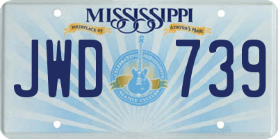 MS license plate JWD739