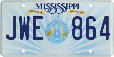 MS license plate JWE864